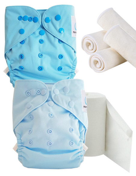 pack découverte , kit de démarrage couches lavables insert et feuillets de protection