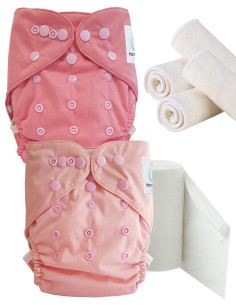 pack découverte , kit de démarrage couches lavables insert et feuillets de protection