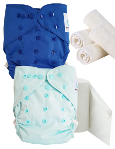 pack découverte , kit de démarrage couches lavables insert et feuillets de protection