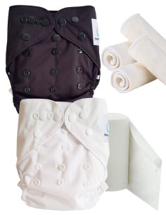 pack découverte , kit de démarrage couches lavables insert et feuillets de protection