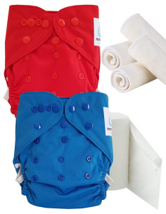 pack découverte , kit de démarrage couches lavables insert et feuillets de protection