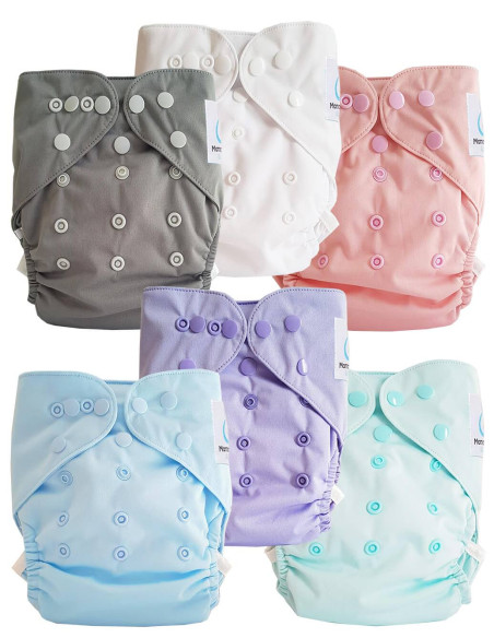Lot couches lavables Te2 + insert en microfibre à pression