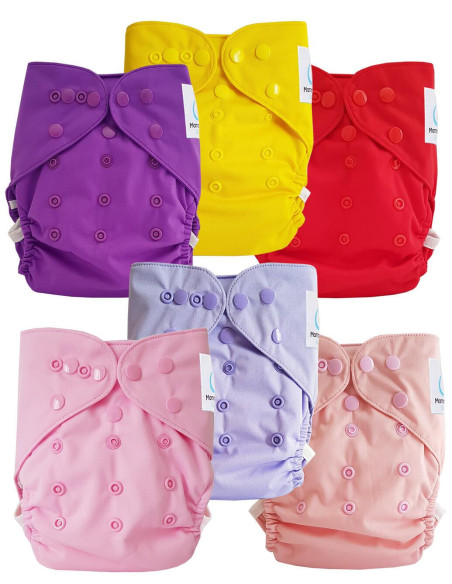 Lot couches lavables Te2 + insert en microfibre à pression