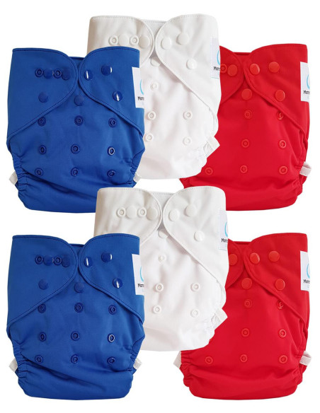 Lot couches lavables Te2 + insert en microfibre à pression