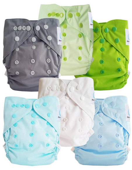 Lot couches lavables Te2 + insert en microfibre à pression