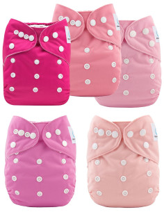 Lot de 5 couches lavables évolutives avec leur inserts ultra absorbants