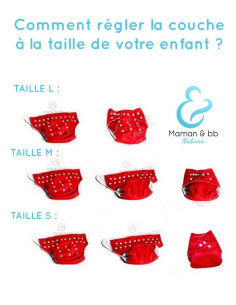 Lot de 8 couches lavables evolutives unies garçon + 8 inserts  2