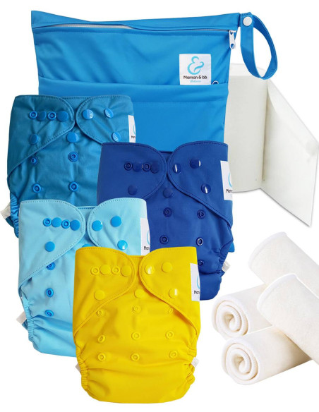 Kit de lancement couches lavables Start and Go TE2 - celeste