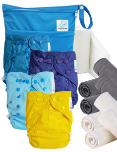 Kit de lancement couches lavables Start and Go TE2 - celeste