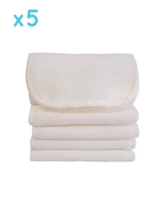 Conjunto de 5 inserciones de microfibra para capas lavables escalables Mamá y naturaleza bebé
