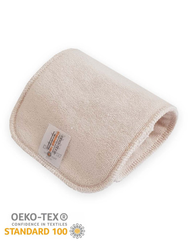Conjunto de 10 inserciones de algodón certificado Oeko Tex para capas lavables, mientras que uno