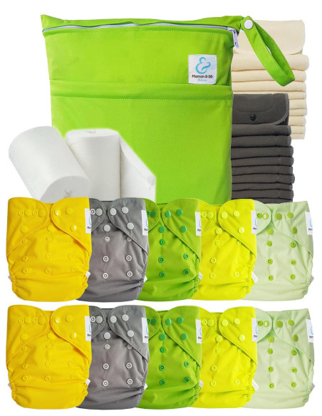 comment régler une couche lavable évolutive à la taille de bébé