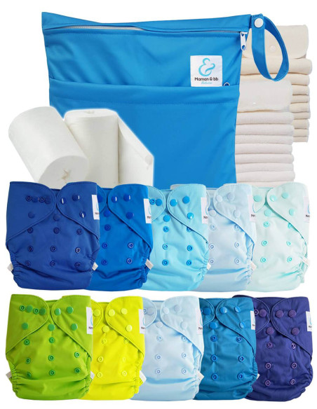 comment régler une couche lavable évolutive à la taille de bébé