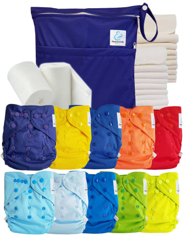 comment régler une couche lavable évolutive à la taille de bébé