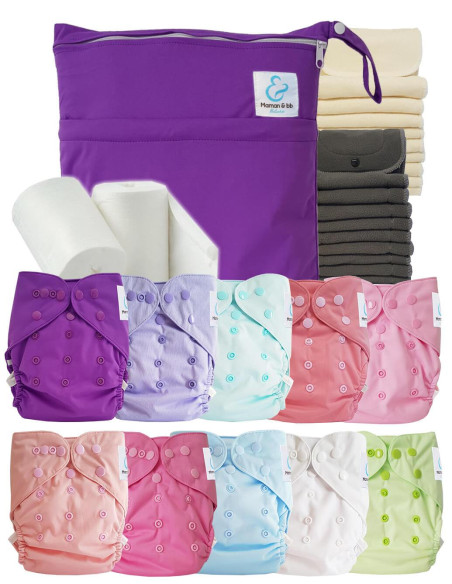 comment régler une couche lavable évolutive à la taille de bébé