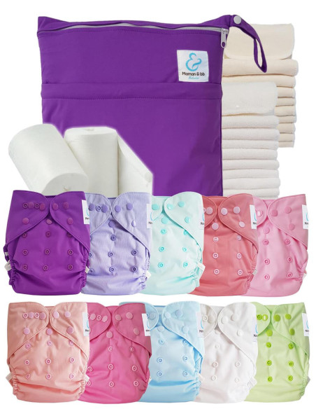 comment régler une couche lavable évolutive à la taille de bébé