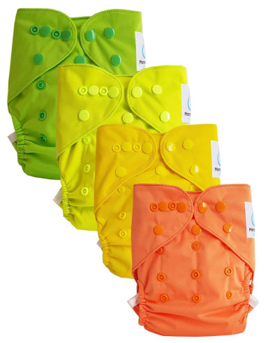 Lot de 4 couches lavables Te2 évolutives