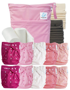 comment régler une couche lavable évolutive à la taille de bébé