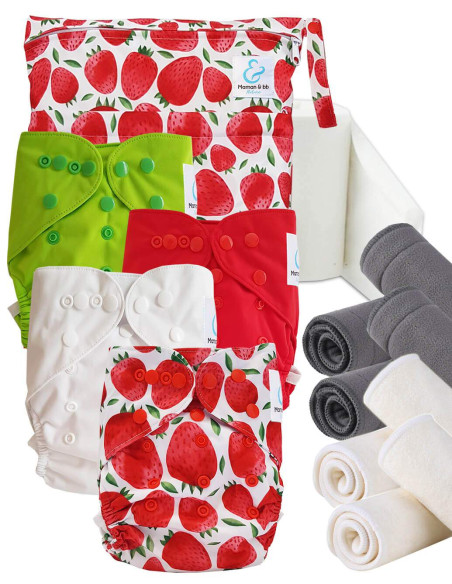Kit de lancement couches lavables Start and Go TE2 Avec inserts en bambou