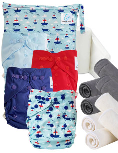 Iniciar y go TE2 Kit de lanzamiento de capa lavable con inserciones de bambú