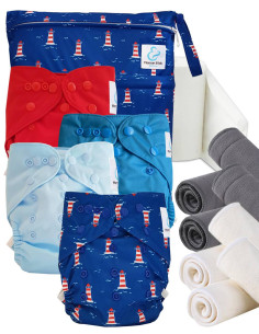 Iniciar y go TE2 Kit de lanzamiento de capa lavable con inserciones de bambú