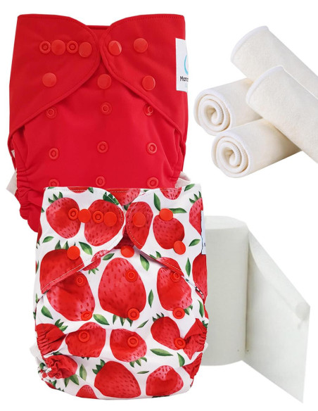 pack découverte , kit de démarrage couches lavables insert et feuillets de protection