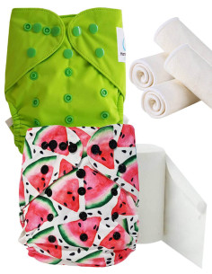 pack découverte , kit de démarrage couches lavables insert et feuillets de protection