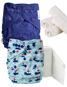pack découverte , kit de démarrage couches lavables insert et feuillets de protection