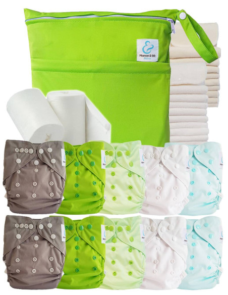 comment régler une couche lavable évolutive à la taille de bébé