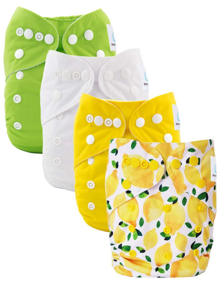 Pocket diapers scalable birth to cleanliness