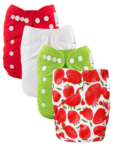 Pocket diapers scalable birth to cleanliness