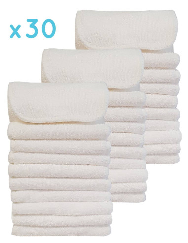 Lot de 30 inserts en microfibre pour couches lavables