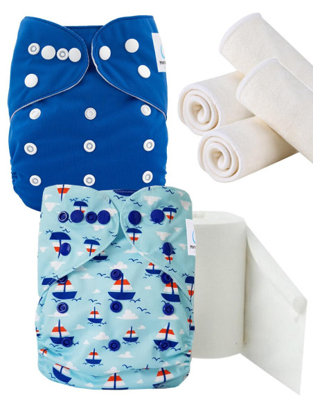 Pack Découverte couches lavables te1 insert et voiles de protection, optez pour le geste zero dechet