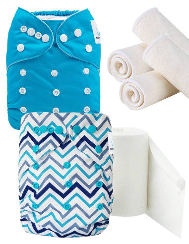 Pack Découverte couches lavables te1 insert et voiles de protection, optez pour le geste zero dechet