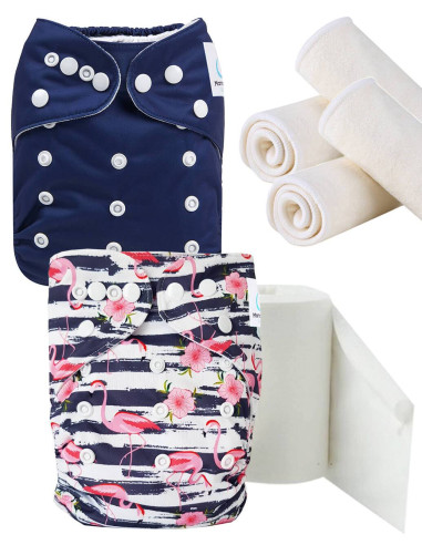 Pack Découverte couches lavables te1 insert et voiles de protection, optez pour le geste zero dechet