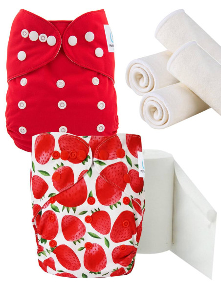 Pack Découverte couches lavables te1 insert et voiles de protection, optez pour le geste zero dechet