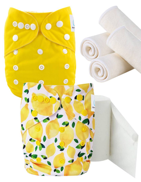 Pack Découverte couches lavables te1 insert et voiles de protection, optez pour le geste zero dechet