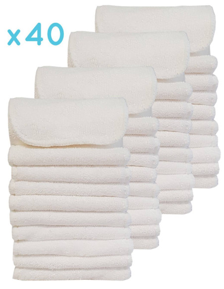 Lot de 40 inserts en microfibre pour couches lavables