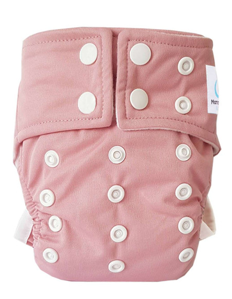 Couches lavables intégrales newborn évolutives tout en un avec insert en bambou et double goussets