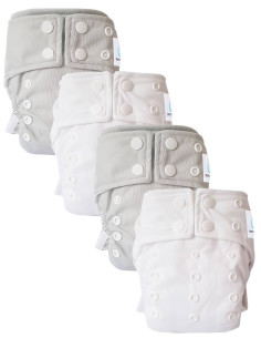 Capas lavables completas recién nacidos escalables todo en uno con inserción de bambú y dobles glastos