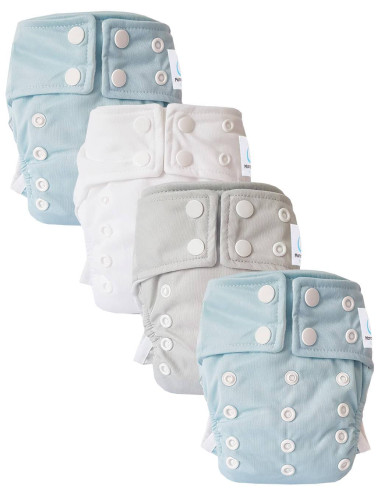 Full Washable Layers Newborn Scalable All in One With Bamboo Insert and Double Glasts