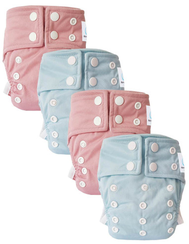 Full Washable Layers Newborn Scalable All in One With Bamboo Insert and Double Glasts