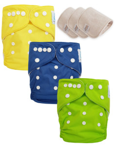 Lot de 3 Couches lavables Te1 certifiées OEKO TEX