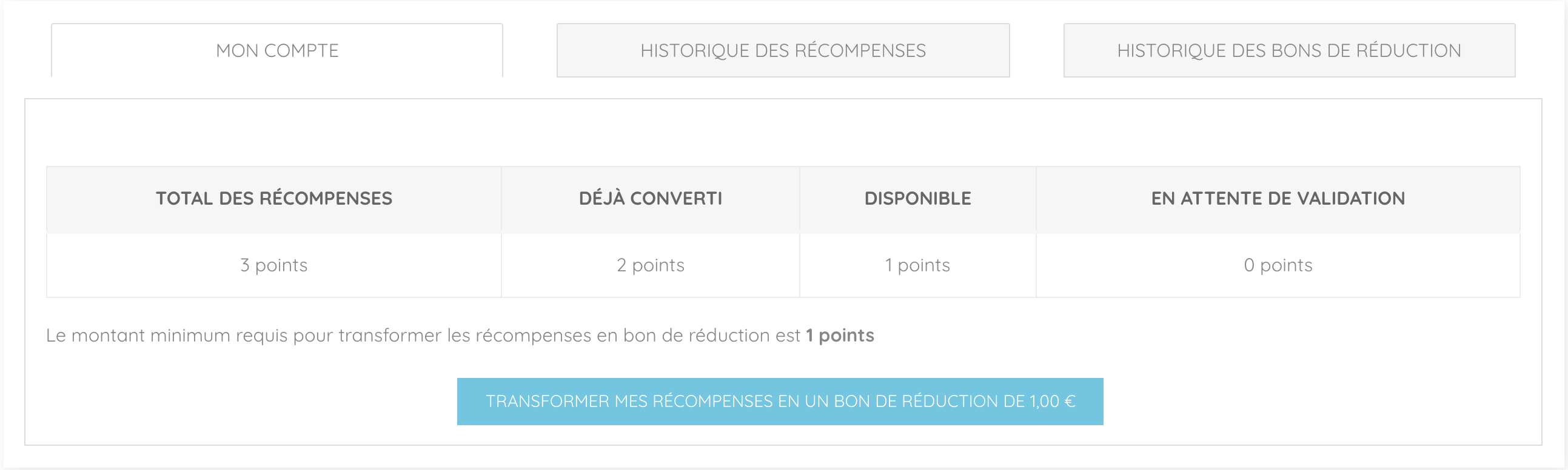 Programme fidélité