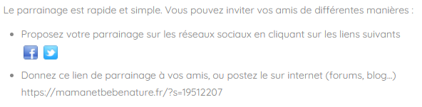 Parrainage Liens