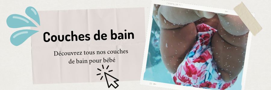Maillot de bain couche lavable bébé pour bébés nageurs