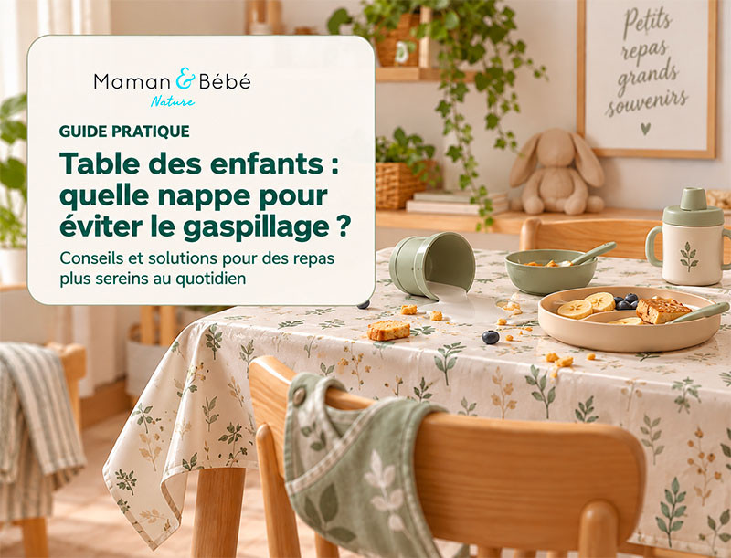 Table des enfants : quelle nappe choisir pour éviter le stress et le gaspillage