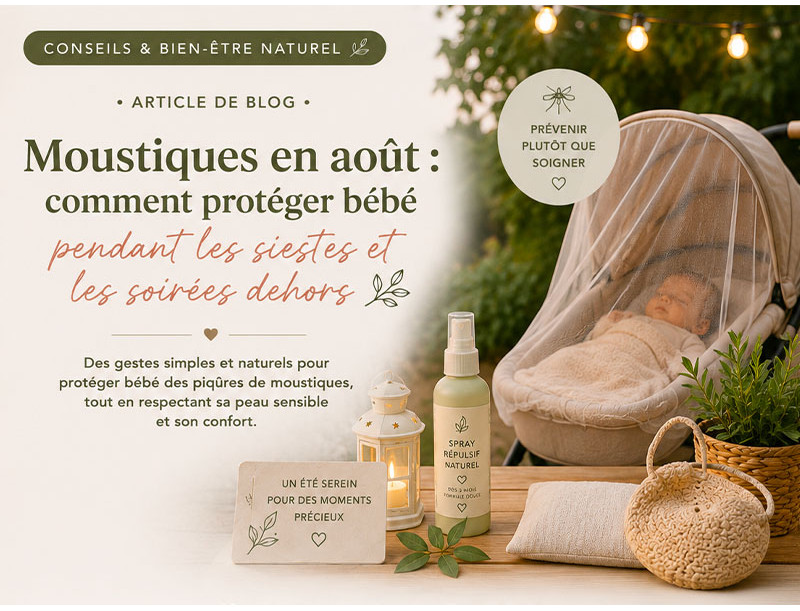 Moustiques en août : comment protéger bébé pendant les siestes et les soirées dehors ?
